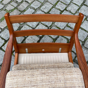 Sessel Senator beige Wolle Teak von Ole Wanscher für Cado