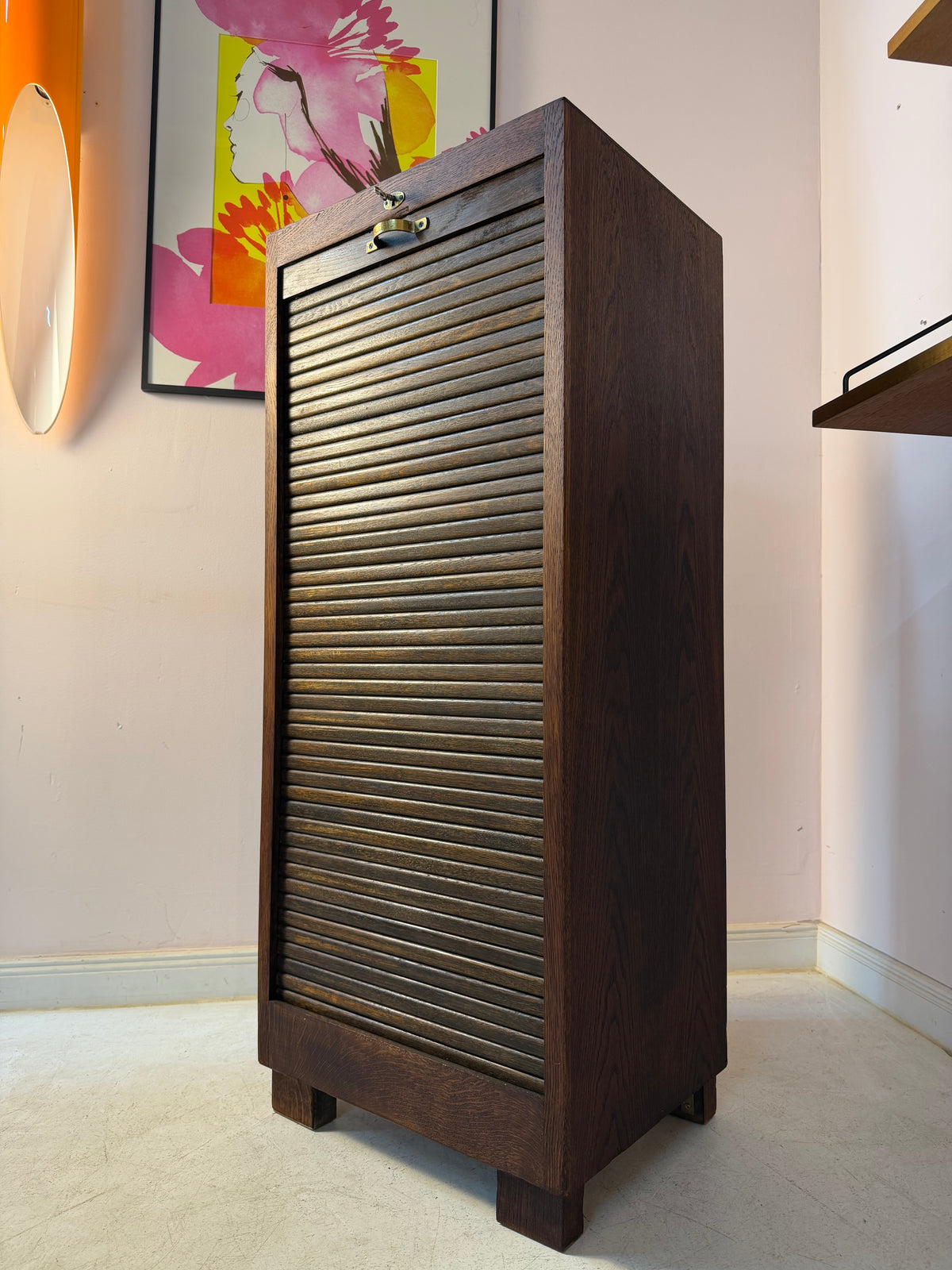 Rollladenschrank mit Messinggriff & Schloss von Soennecken