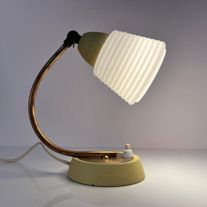 Schreibtischlampe Messing mit Glasschirm