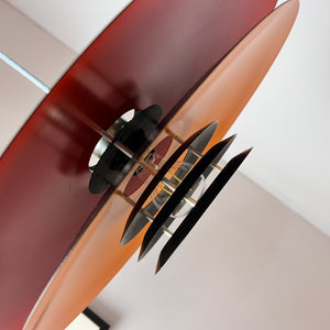 Lamellenlampe neu lackiert orange schwarz