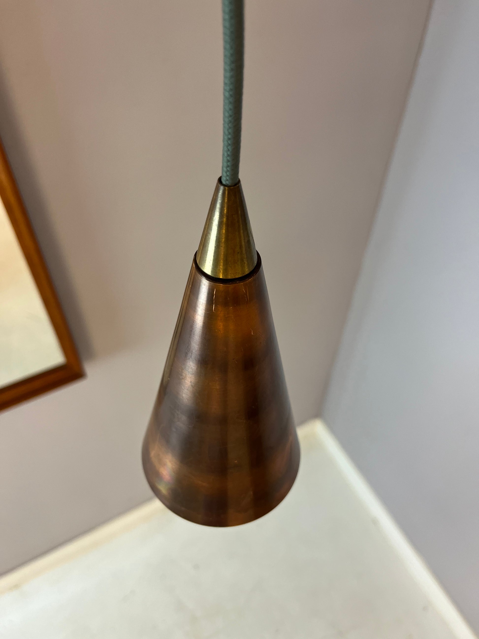 Hängelampe Kupfer aus Dänemark
