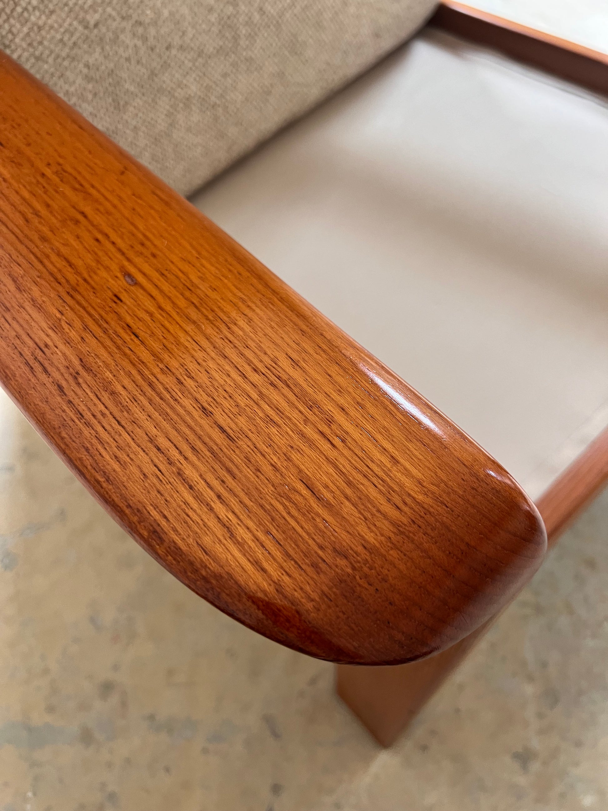 Sessel Teak & Wolle aus Dänemark