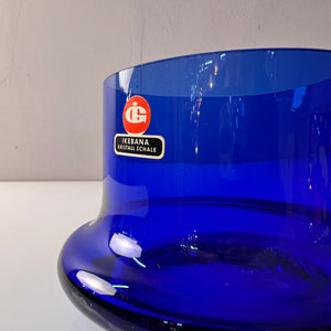 Schale Ikebana blau von Ingrid Glas