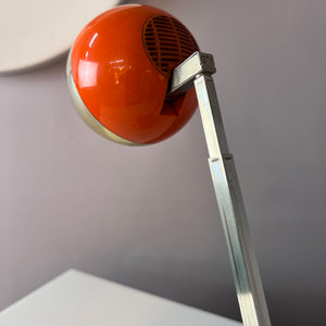 Schreibtischlampe orange mit Teleskoparm von Eichhoff Werke