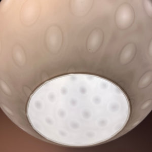 Hängelampe Modell Como Milchglas von Aloys Gangkofner für Peill & Putzler