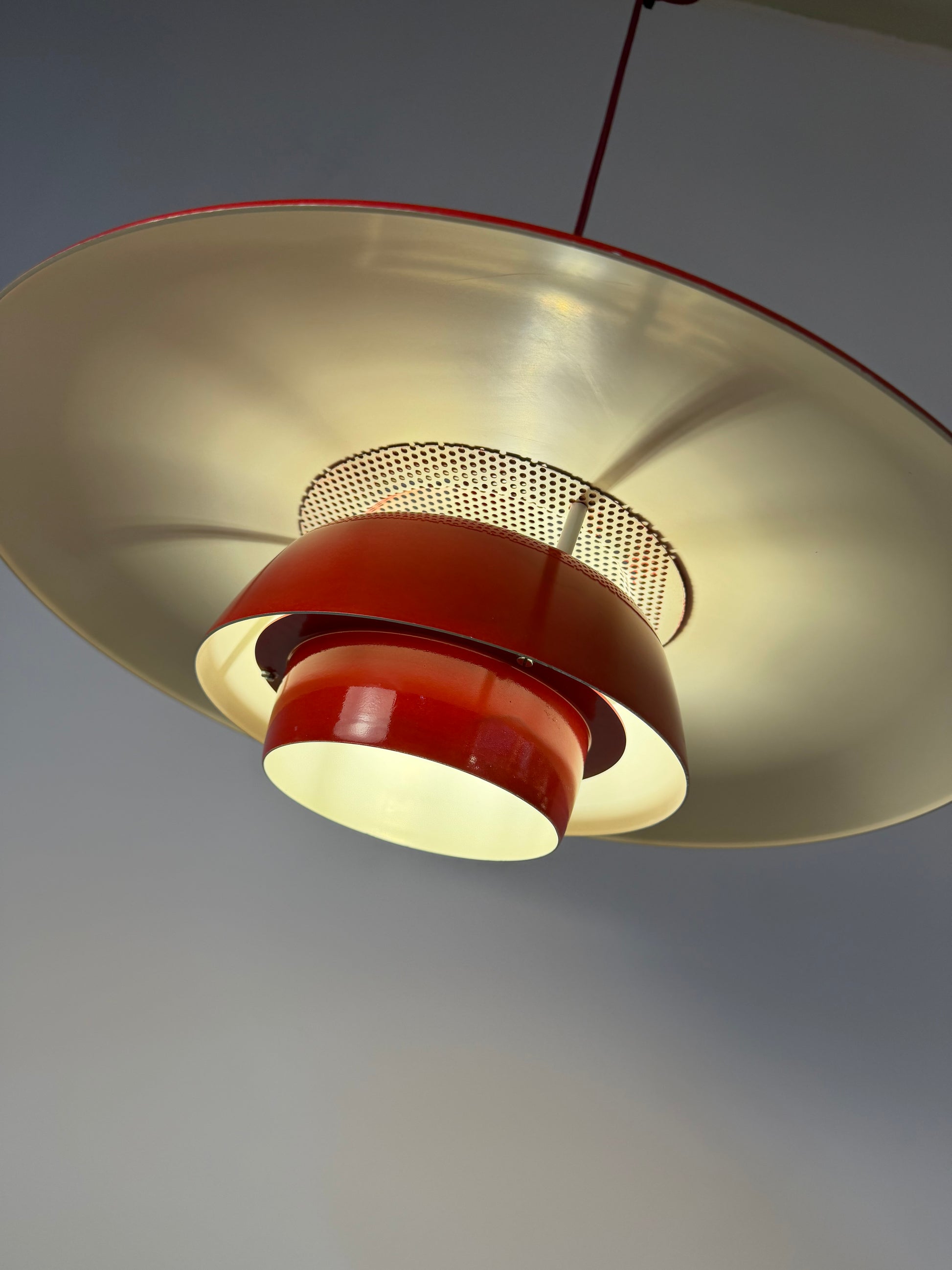 Lamellenlampe rot aus Dänemark