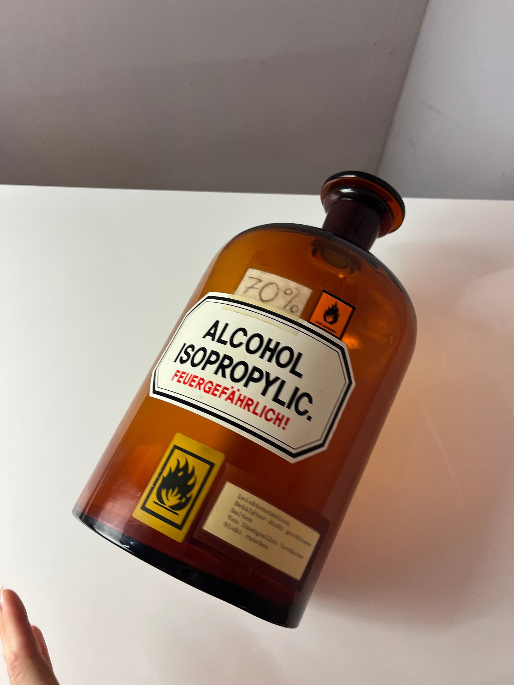 Apothekerglas Alcohol Isoprobylic braun