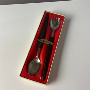 Salatbesteck Teak von Skaugum aus Norwegen