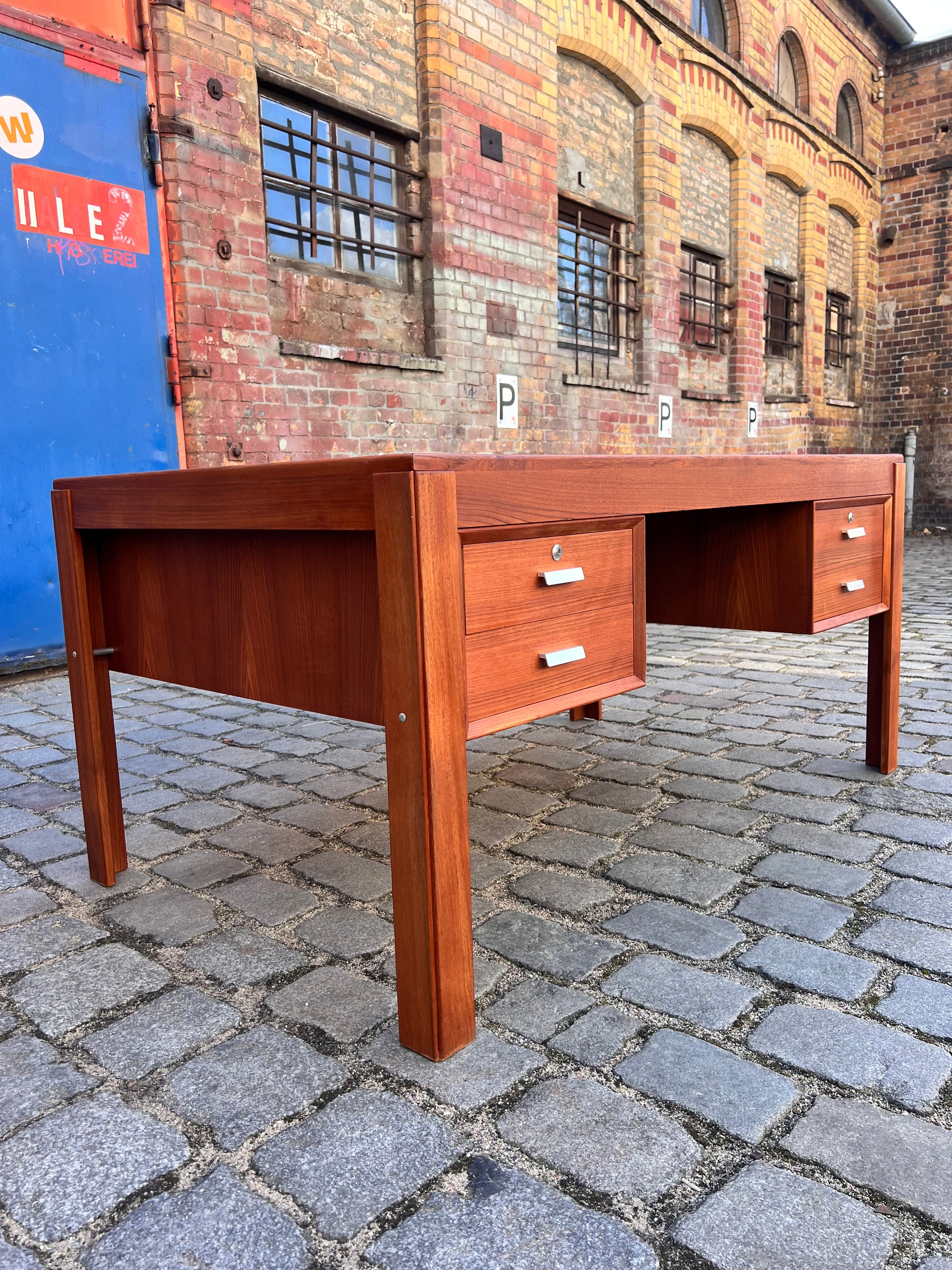 Doppel-Schreibtisch Teak von Erik Brouer für Brouer Møbelfabrik