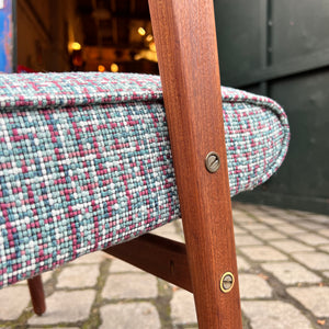 Ruster Lounge Chair neu gepolstert von Yngve Ekström für Swedese