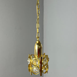 Kleine Hängelampe Gold mit Kristallen Dänemark