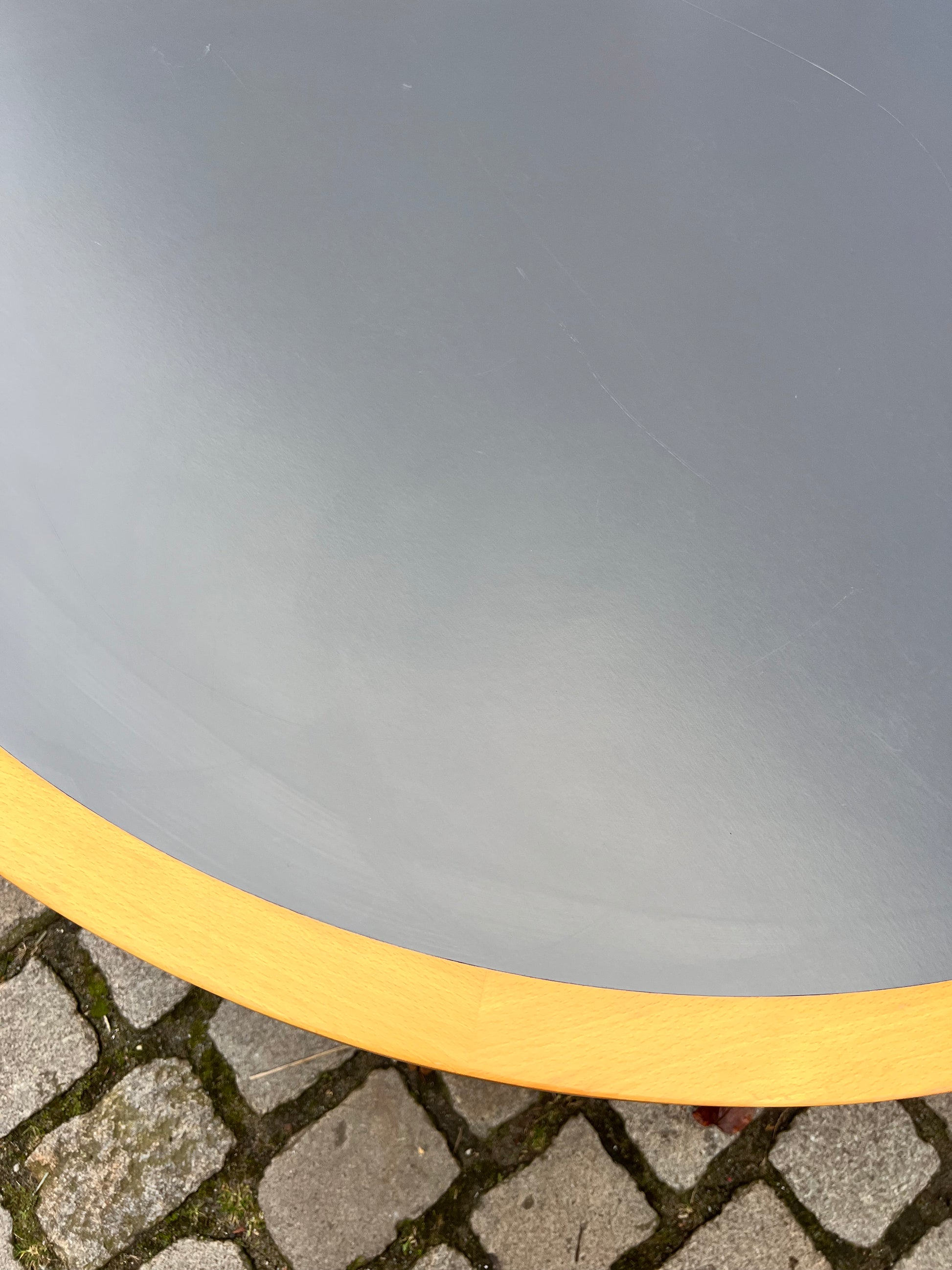 Halbrunder Esstisch grau Buche von Rud Thygesen & Johnny Sørensen für Farstrup