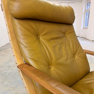 Sessel Siesta Echtleder von Ingmar Relling für Westnofa