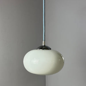 Hängelampe weiß Glas Chrom