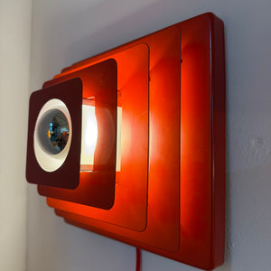 Wandlampe Pyramide rot Metall von Hustadt Leuchten
