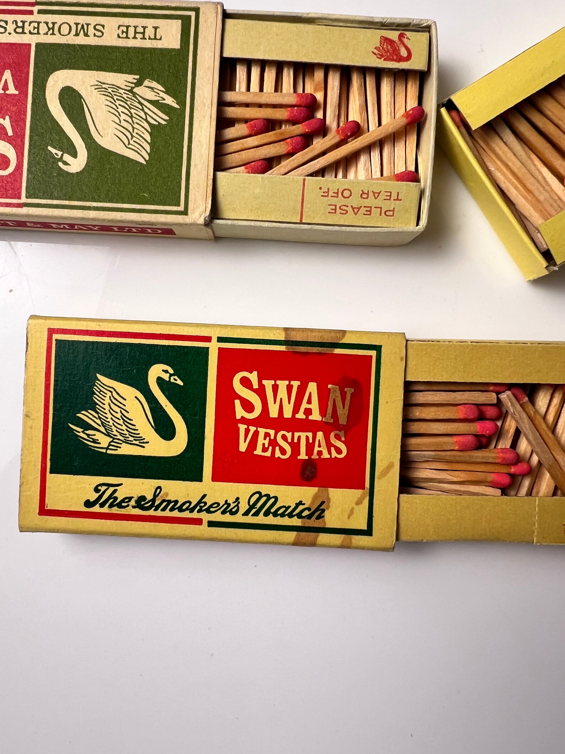Set: Vintage Streichhölzer Swan Vestas British