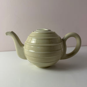 Teekanne Porzellan mit Chrom Thermohülle von Bauscher D.R.P.