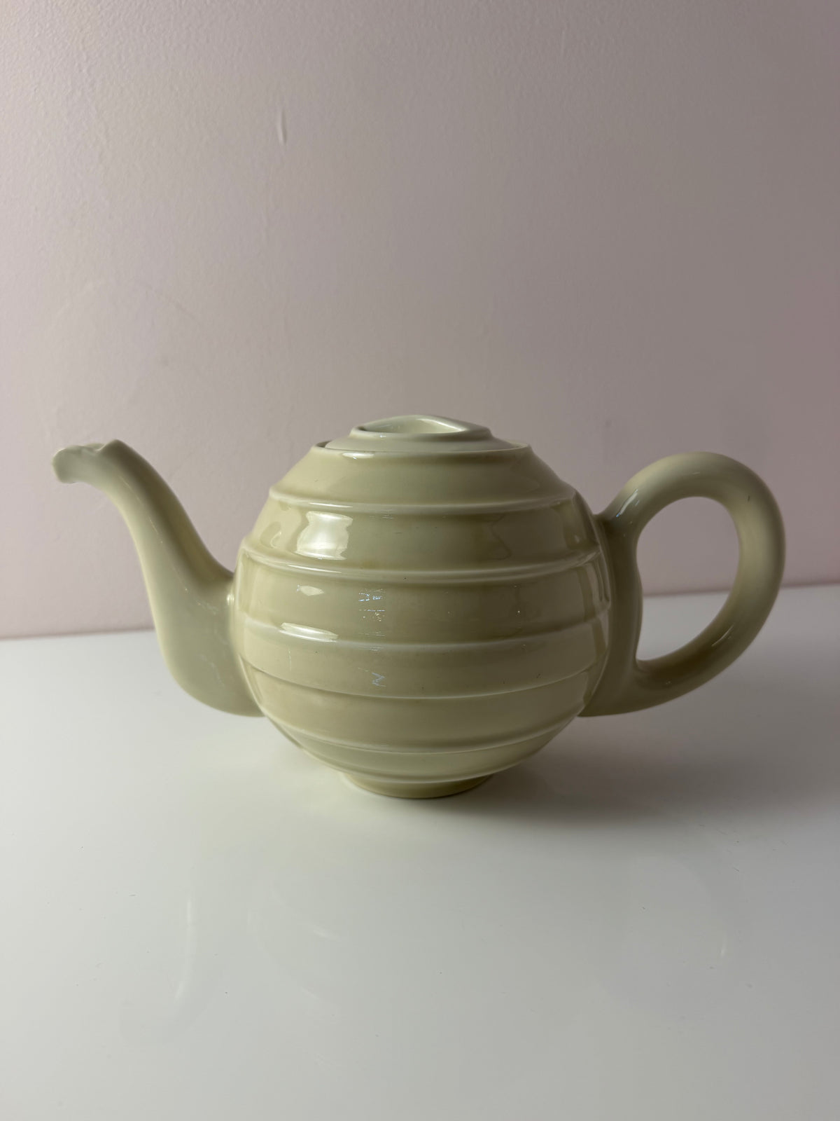 Teekanne Porzellan mit Chrom Thermohülle von Bauscher D.R.P.