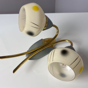 Wandlampe weiß Messing