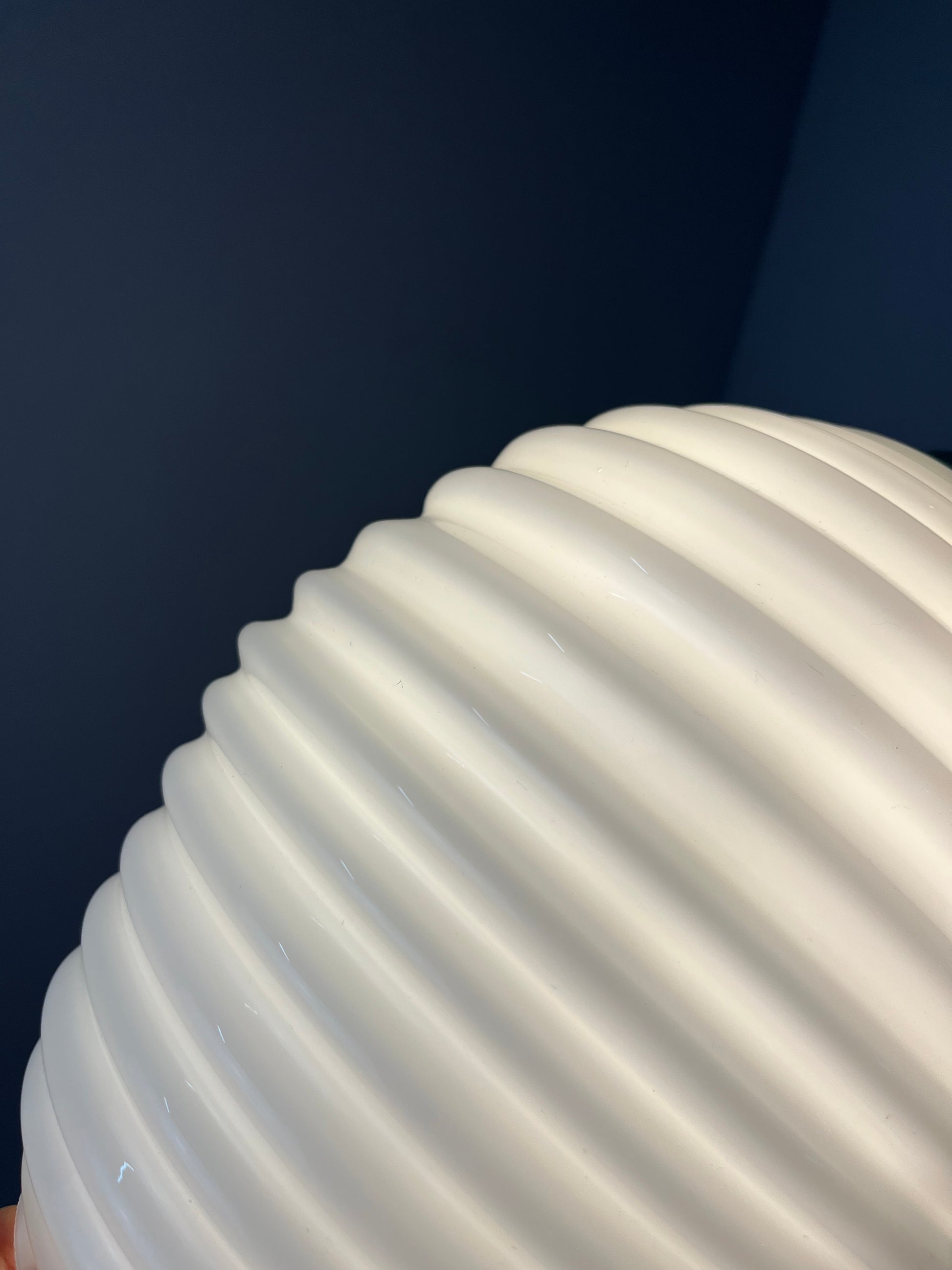 Hängelampe mint weiß Glas aus Dänemark