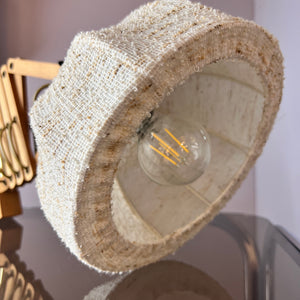 Scherenlampe beige Eiche