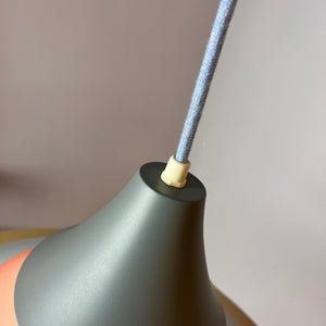 Lamellenlampe neu lackiert pastell-peach Pagode