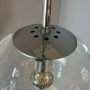 Kugellampe Einschlussglas Chrom von Glashütte Limburg
