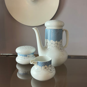 Set: Kaffeeservice Kiruna Garden weiß blau von Thomas