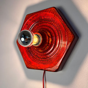 Wandlampe rot Keramik von Hustadt Leuchten