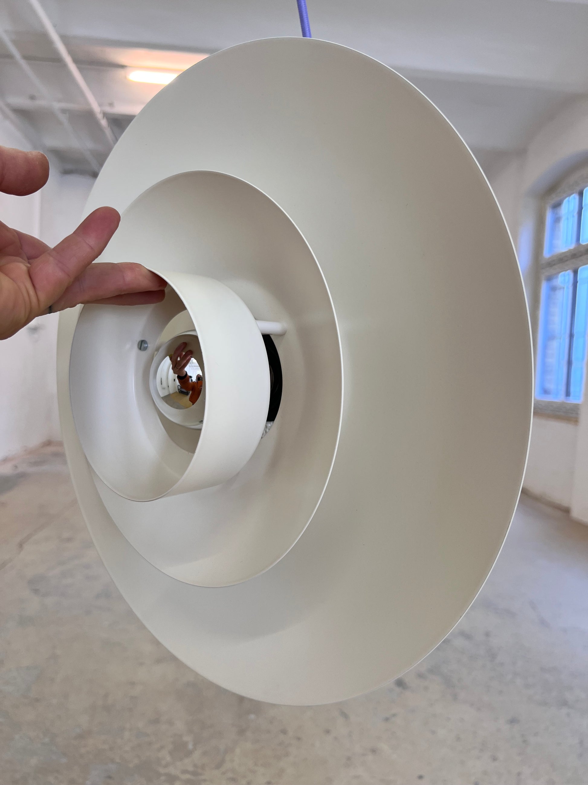 Lamellenlampe Modell Leto cremeweiß von Top Lamper