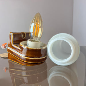 Wandlampe Modell 6080 braun von Sigvard Bernadotte für Ifö