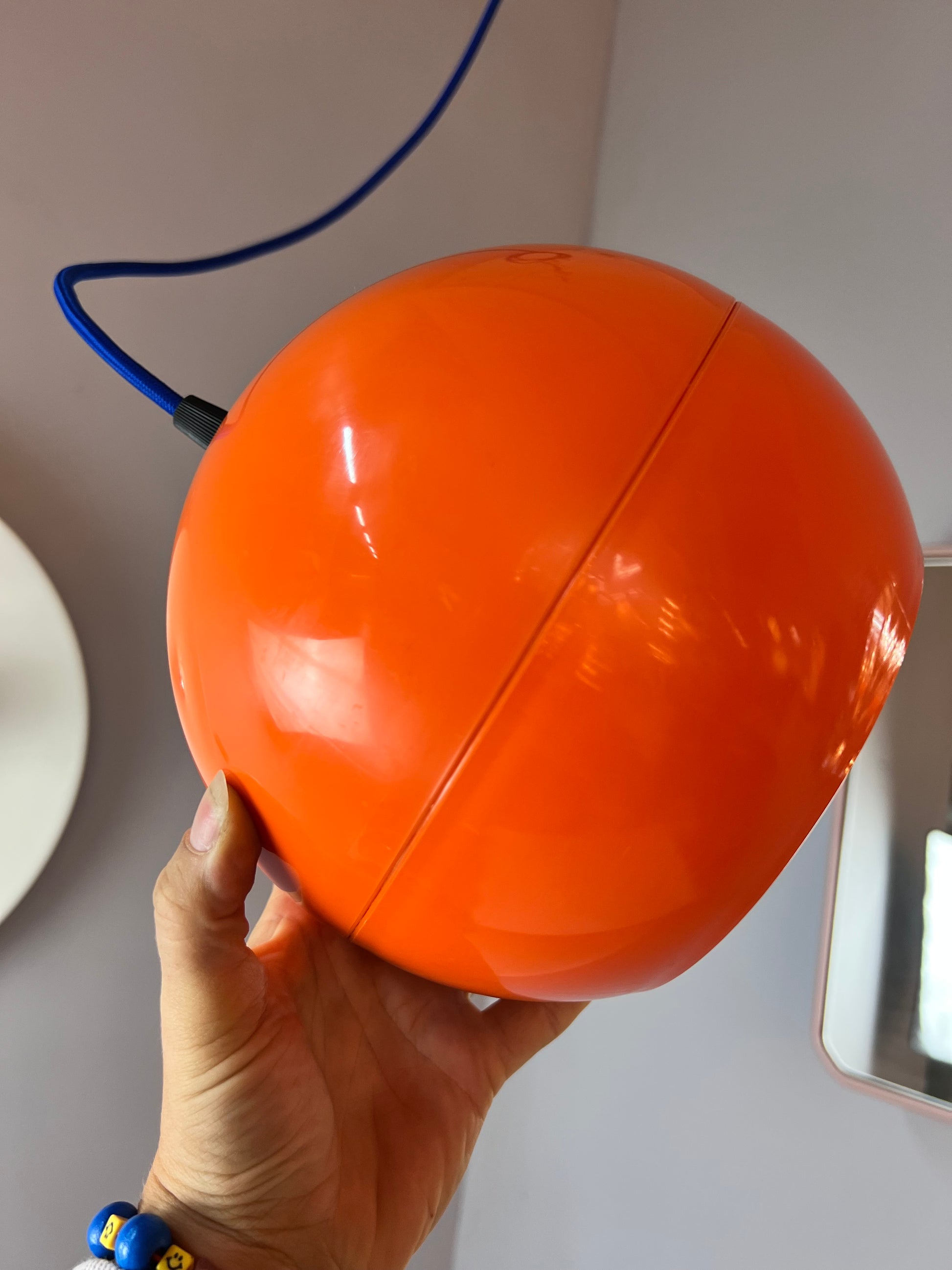 Kugellampe Kunststoff orange