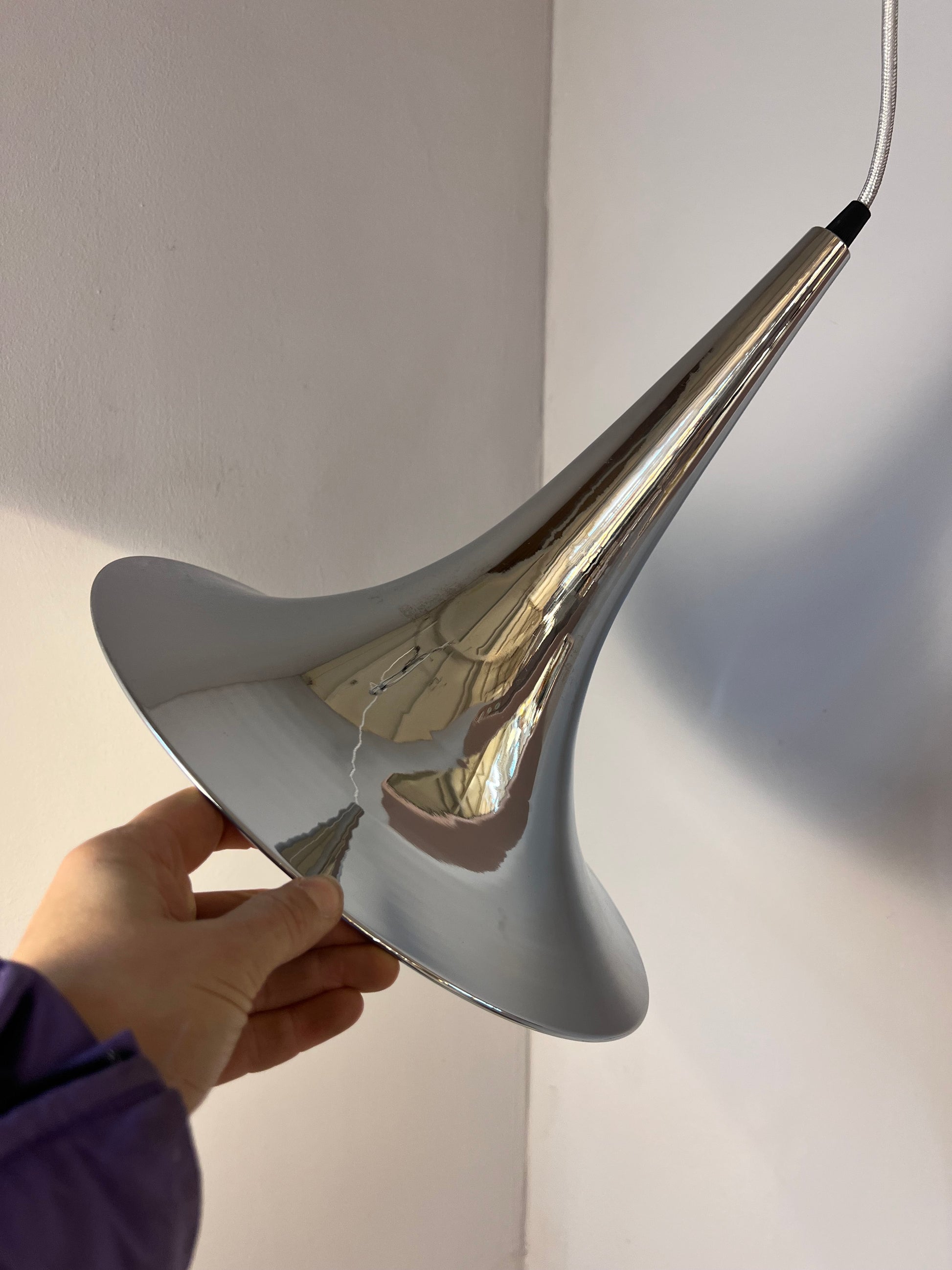 Trichterlampe Chrom Halo Tech Design