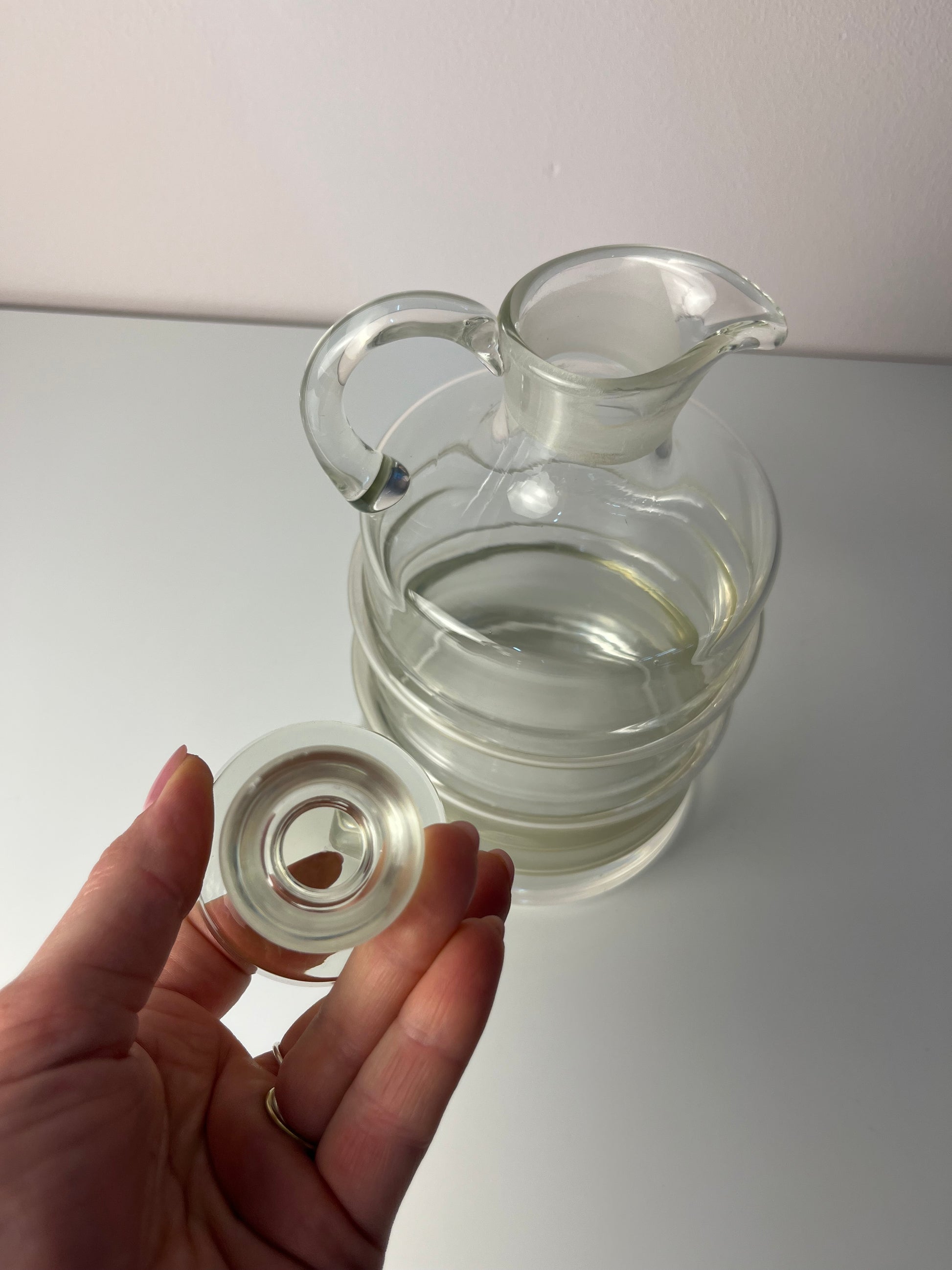 Likörkaraffe mit Stopfen Glas