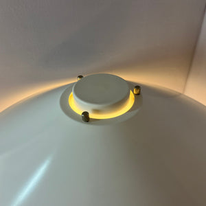 Tischlampe Trapez weiß orange von Christian Hvidt für Nordisk Solar