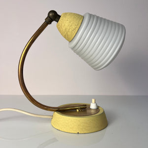 Schreibtischlampe Messing mit Glasschirm