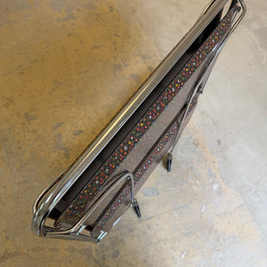 Dinette Servierwagen mit Blümchen und Chrom