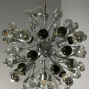 Sputnik Kronleuchter Chrom Glas aus Italien