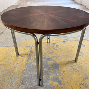 Runder Esstisch Palisander & Chrom