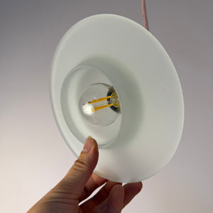 Hängelampe Milchglas aus Dänemark