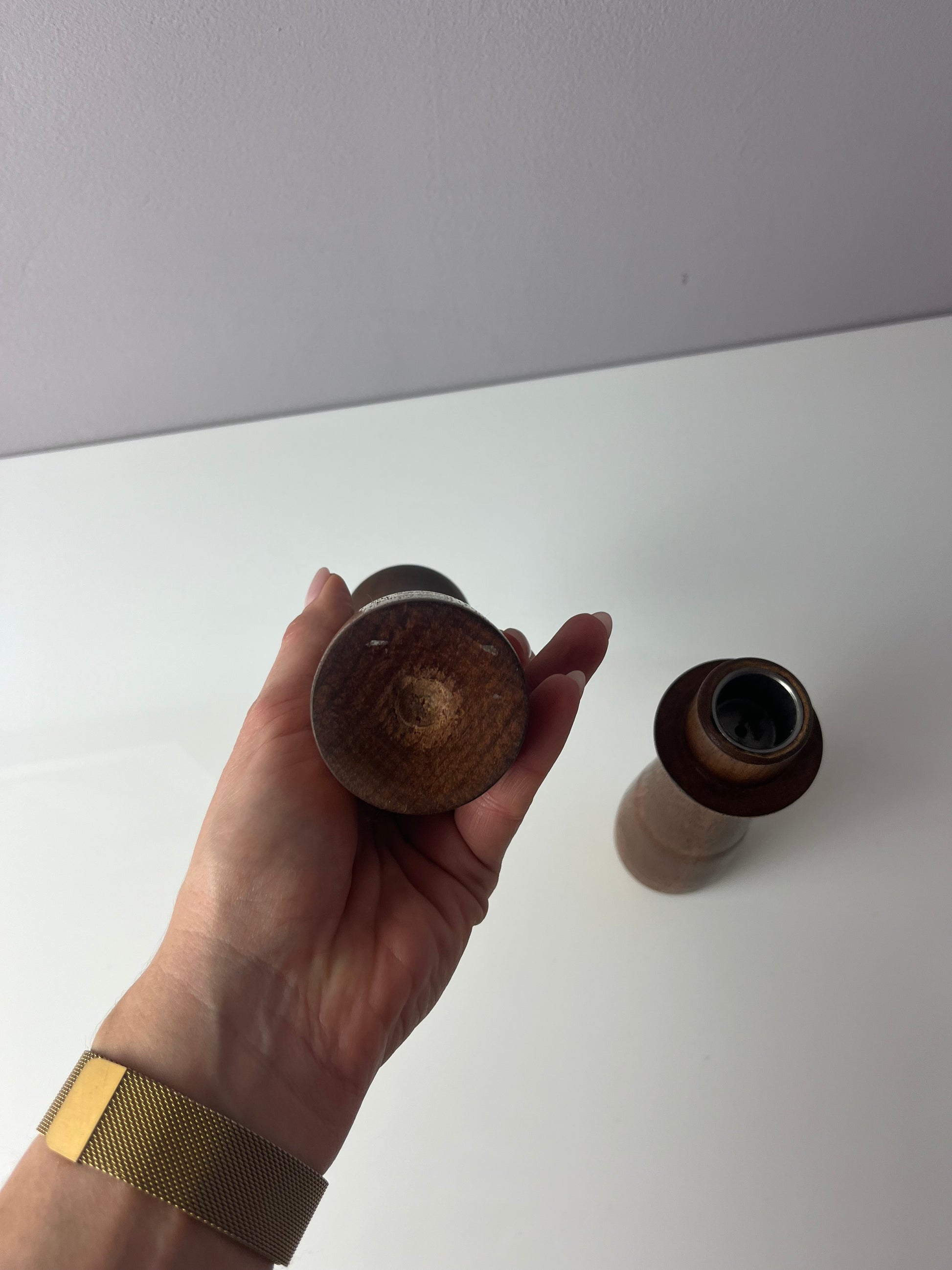 Set: 2x Kerzenständer Teak