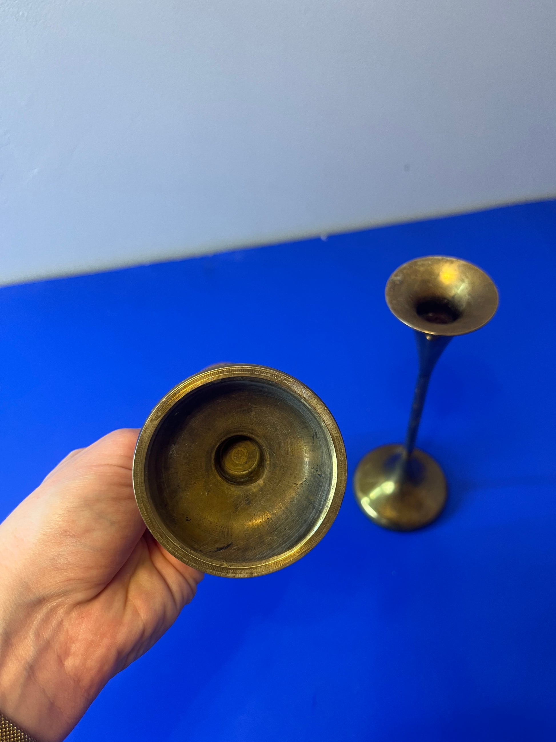 Set: 2x Kerzenständer Messing