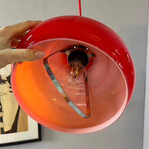 Hängelampe rot Glas