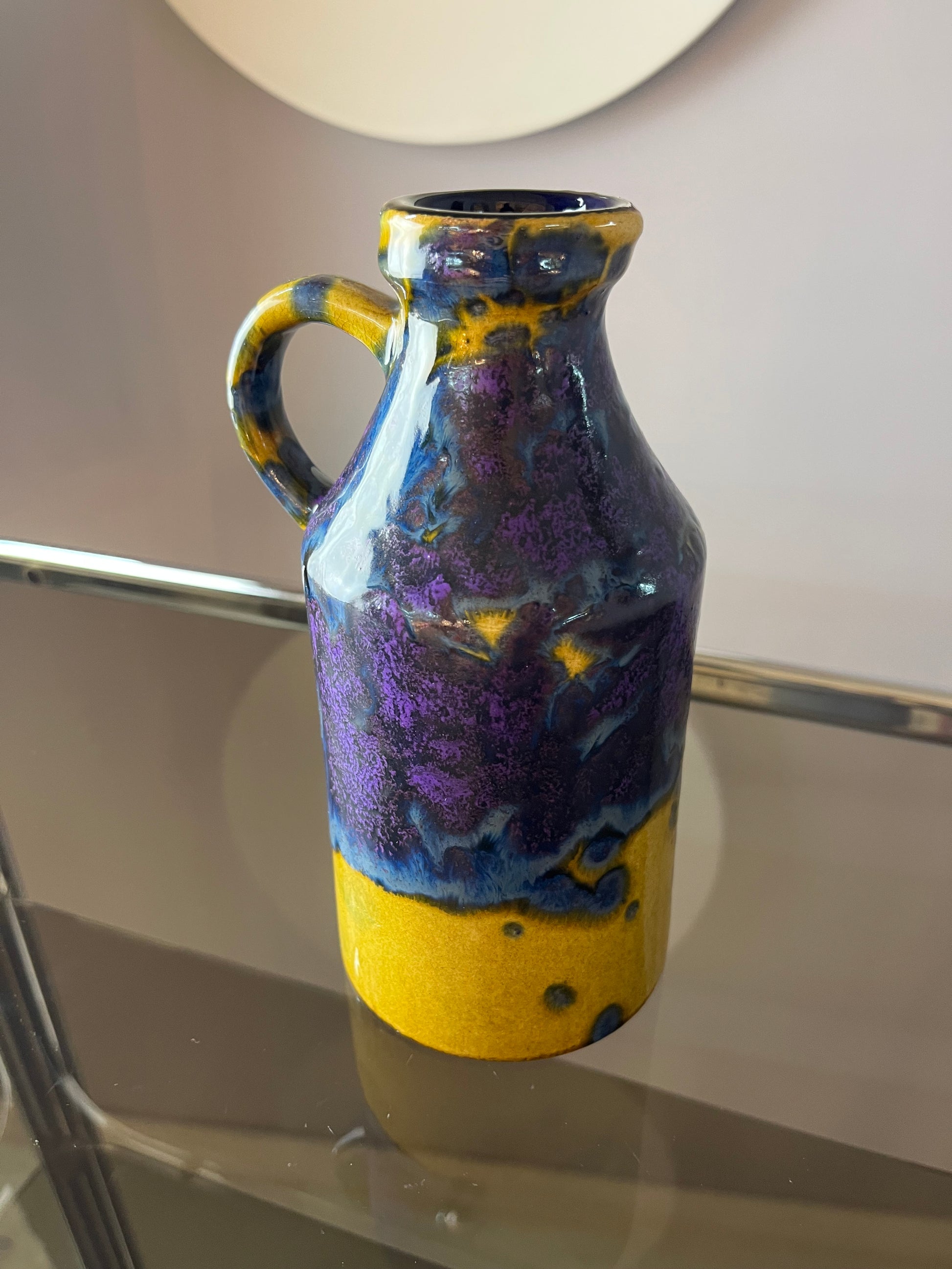 Vase gelb lila von Marei Keramik