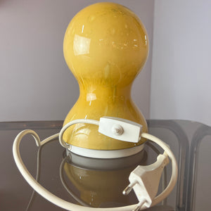 Tischlampe gelb Glas von Doria