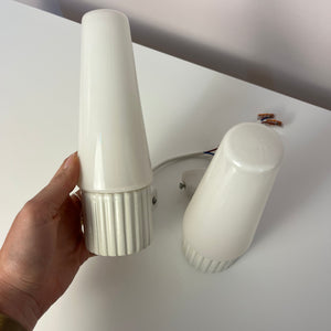 Set: 2x Wandlampe Modell 6020 weiß von Sigvard Bernadotte für Ifö