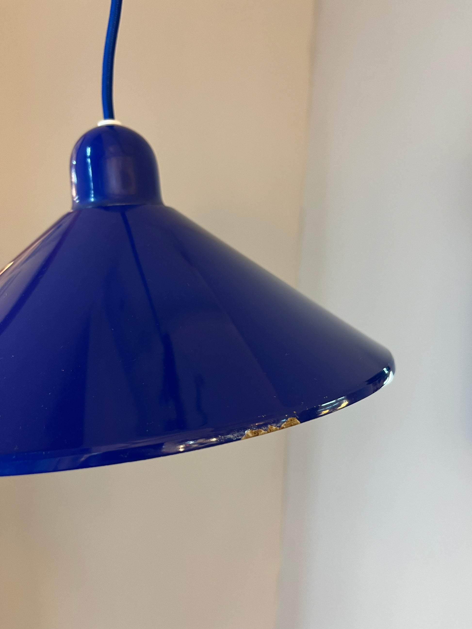 Metalllampe HORN blau aus Dänemark
