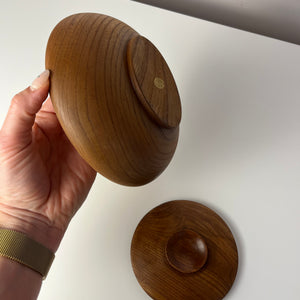 Dose Teak mit Deckel aus Dänemark