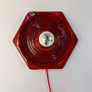 Wandlampe rot Keramik von Hustadt Leuchten