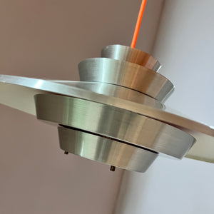 Lamellenlampe Søvaern silber orange von Carl Thore für Granhaga